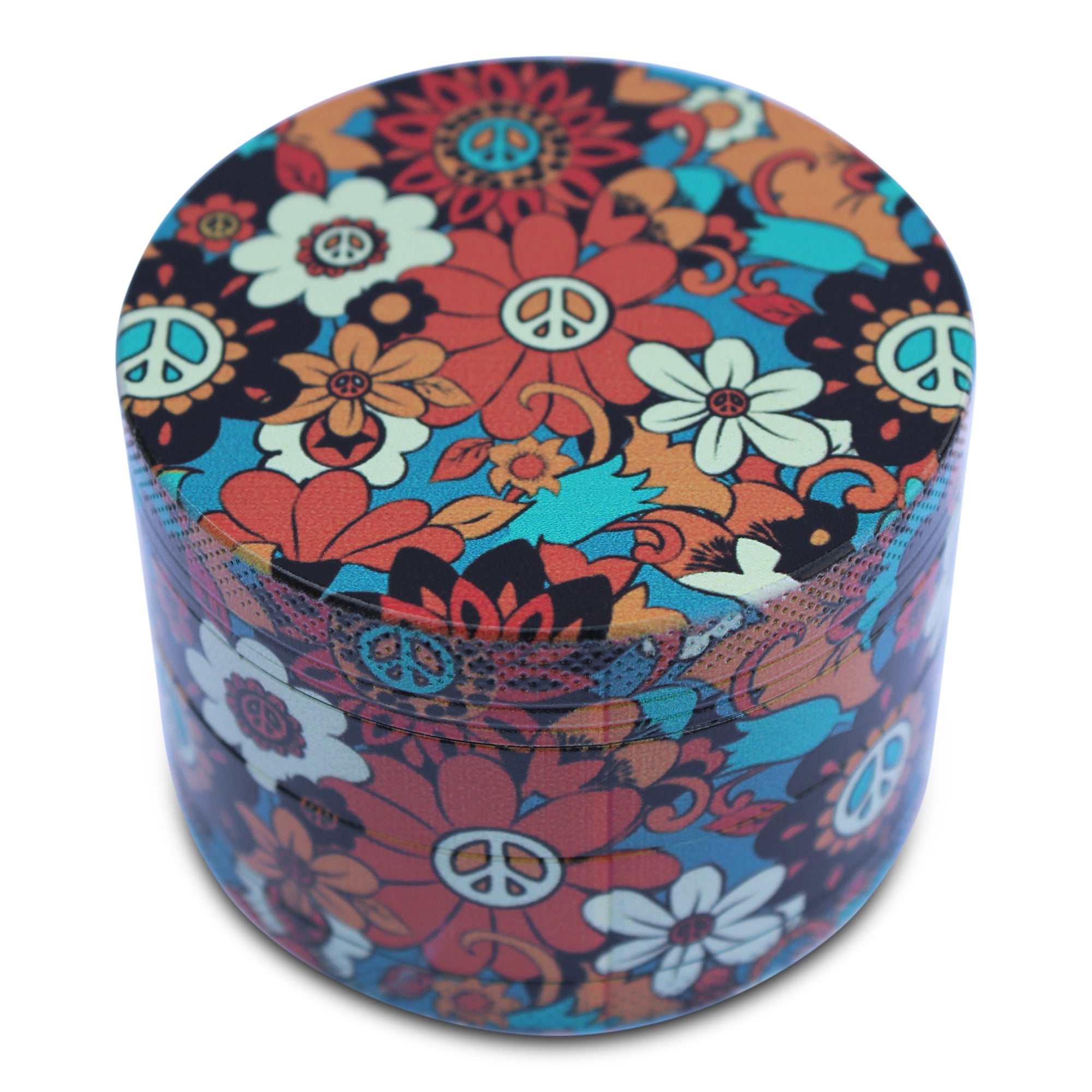 Weed Grinder - Hippy Flower Print Artwork