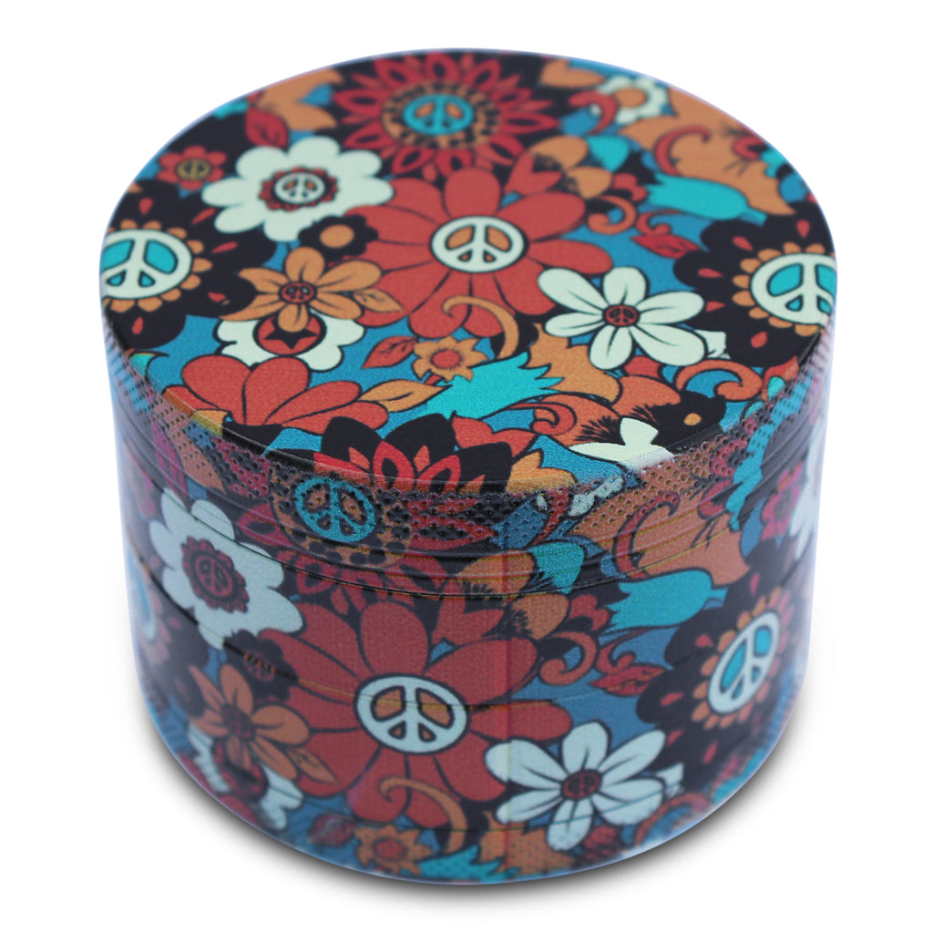 Weed Grinder - Hippy Flower Print Artwork