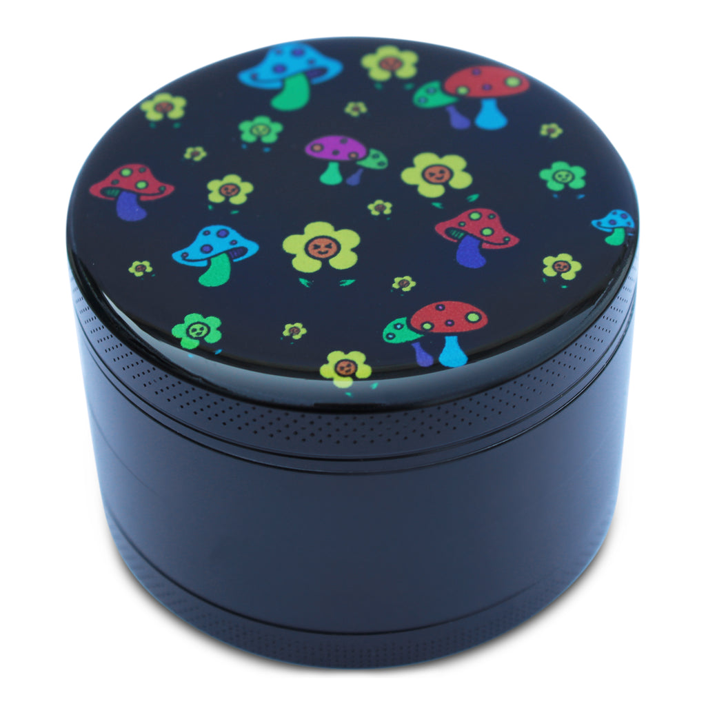 weed grinder mushroom flowers hippy