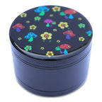 Weed Grinder Hippy Mushrooms & Flowers 2.5" x 1.75"