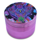 weed grinder trippy weed leaf hippy melting artwork