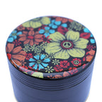 Weed Grinder - Flowers Hippy Peace Sign Artwork Grinder