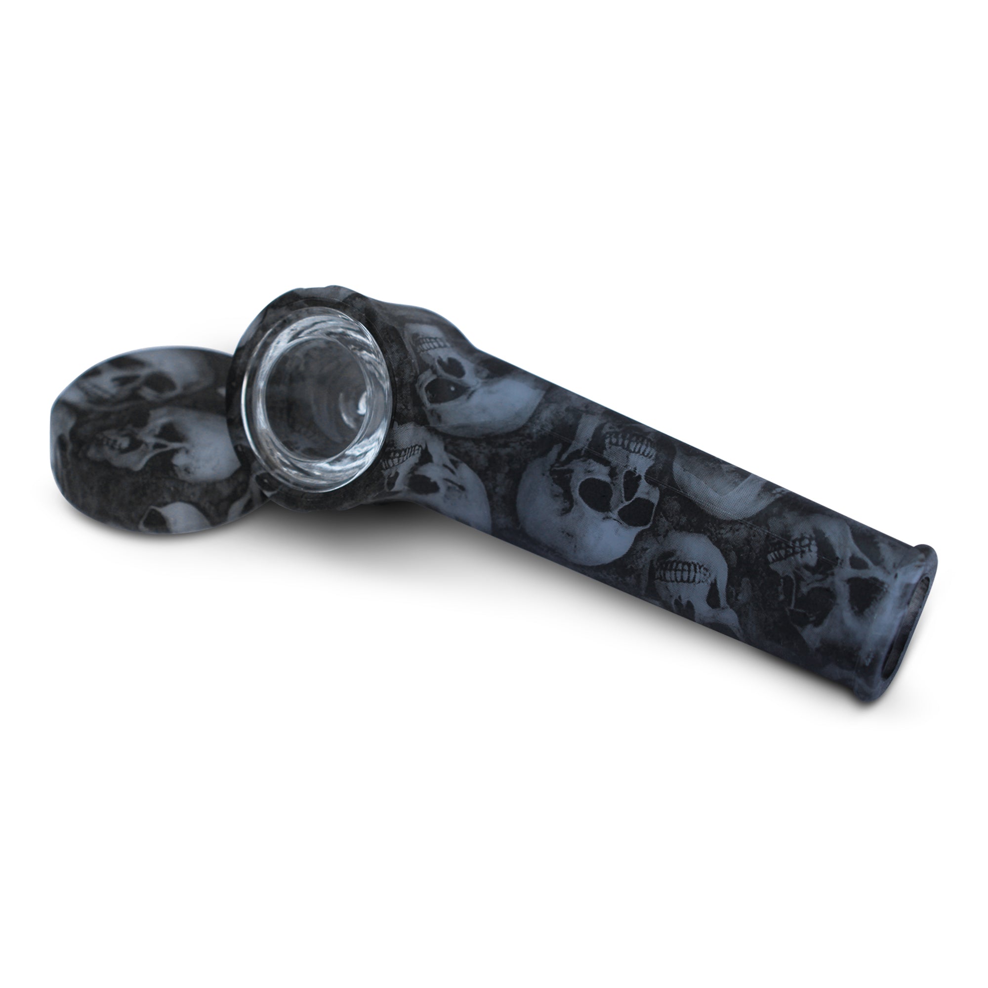 silicone pipe glow in dark hand pipe skull pipe halloween scary pipe