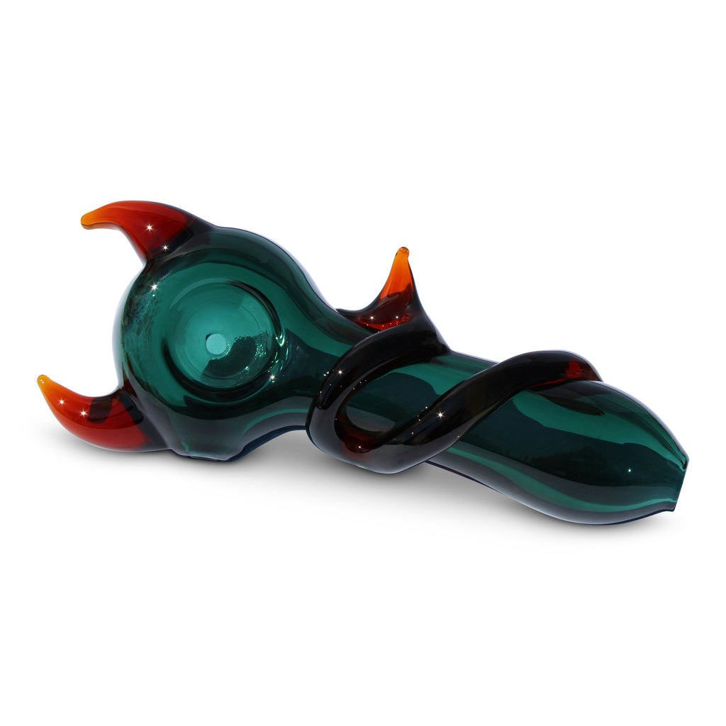 glass bowl pipe devil horns bowl pipe hand pipe