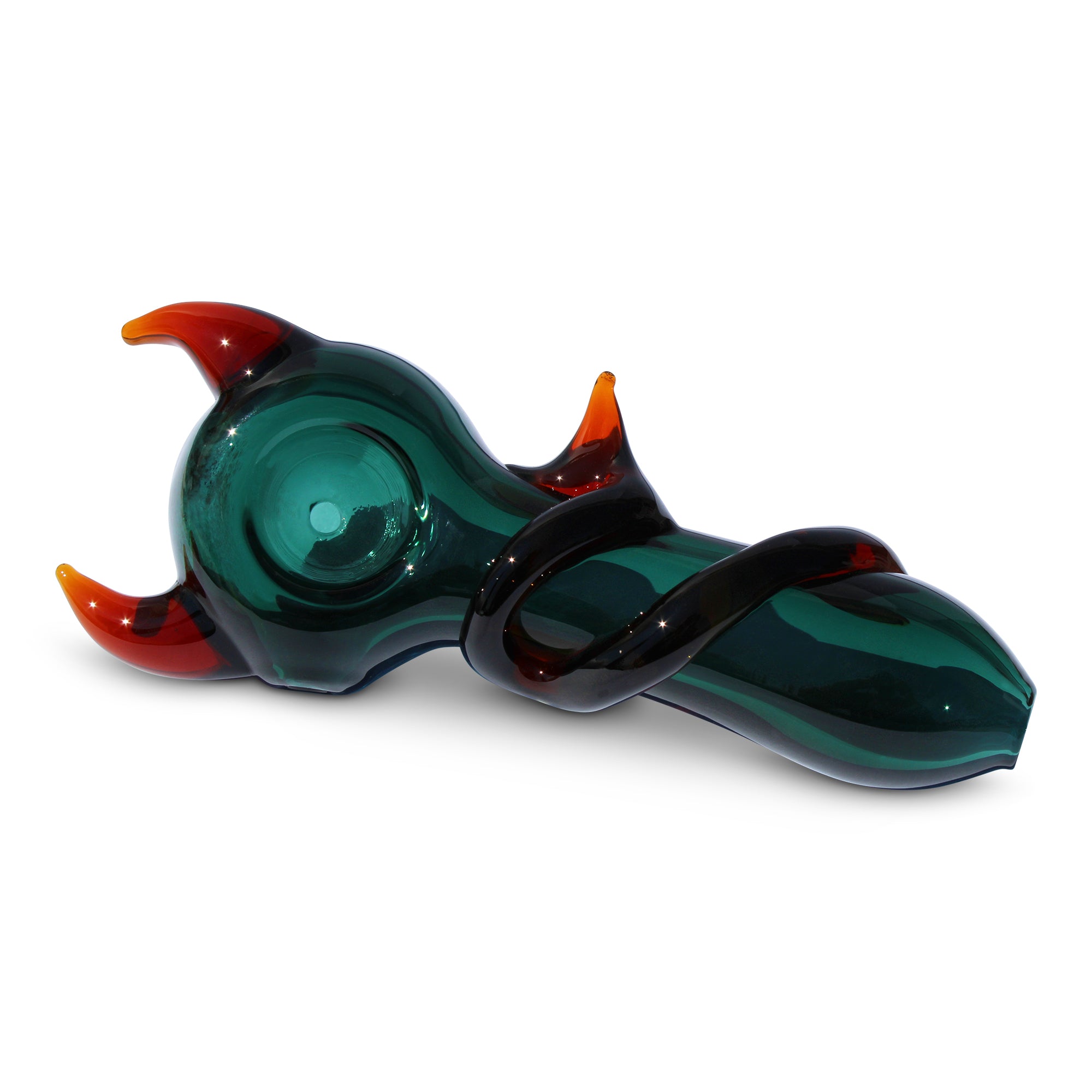 glass bowl pipe devil horns bowl pipe hand pipe