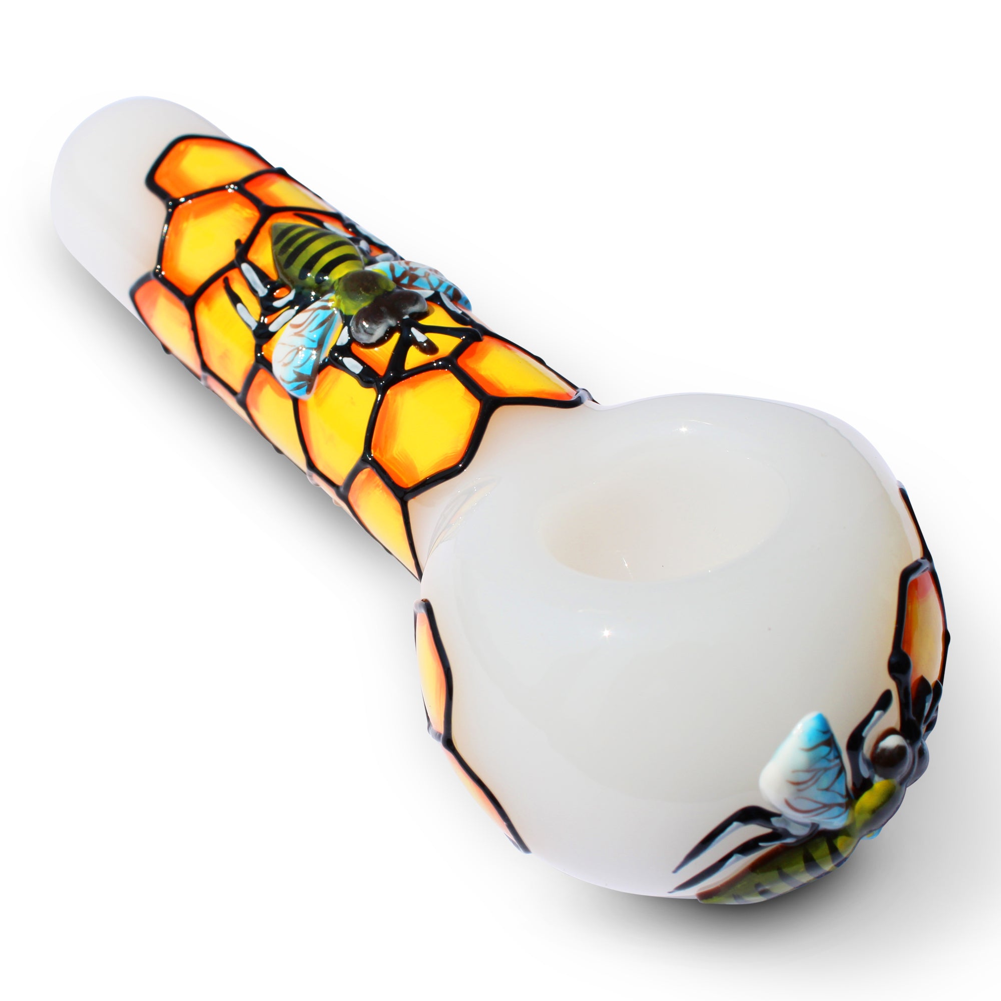 Glass Pipe Spoon Bowl Honeybee