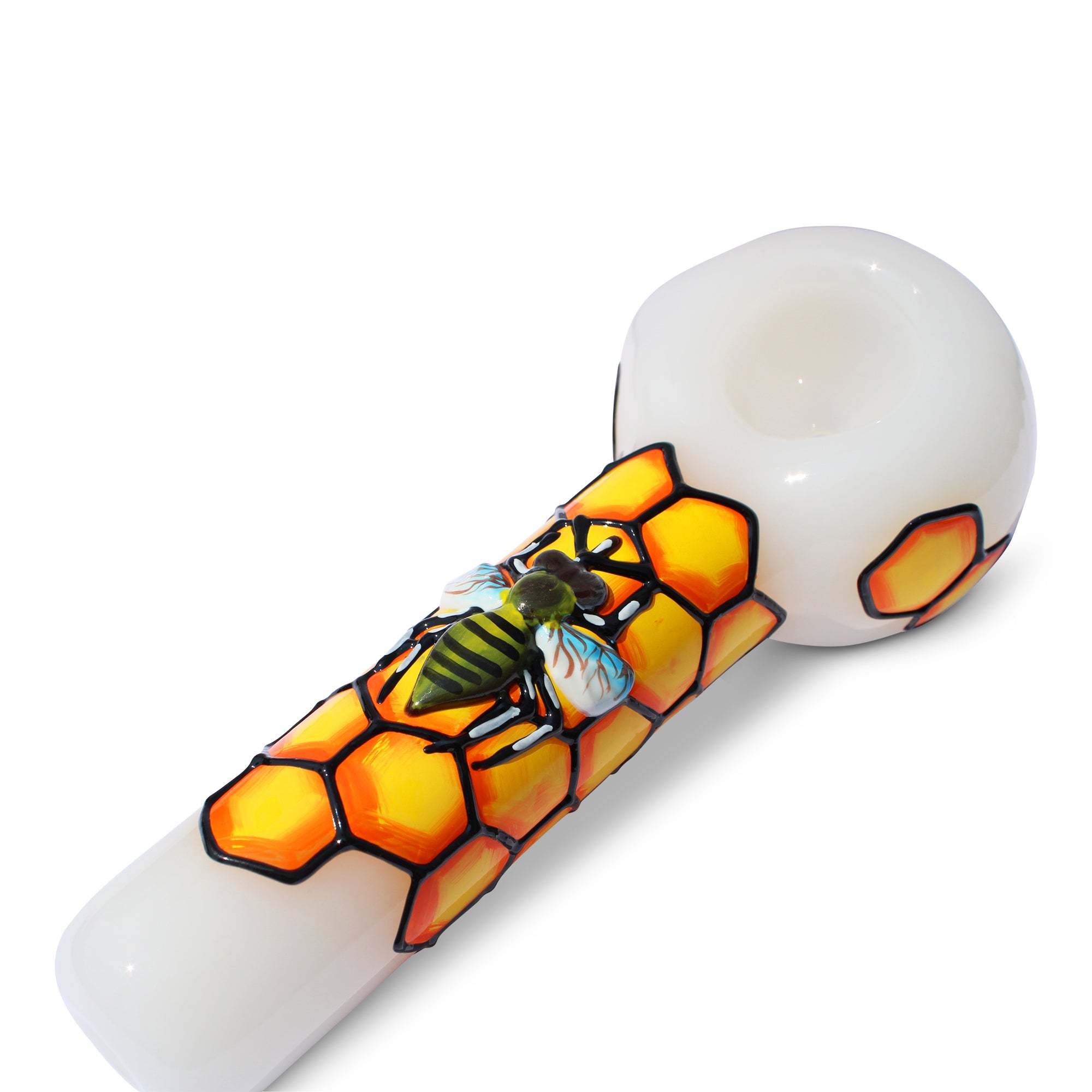 Glass Pipe Spoon Bowl Honeybee