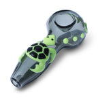 Glass Pipe Hand Pipe Bowl Turtle Glow In Dark