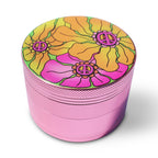 Weed Grinder Aluminum Pink Hippy Peace