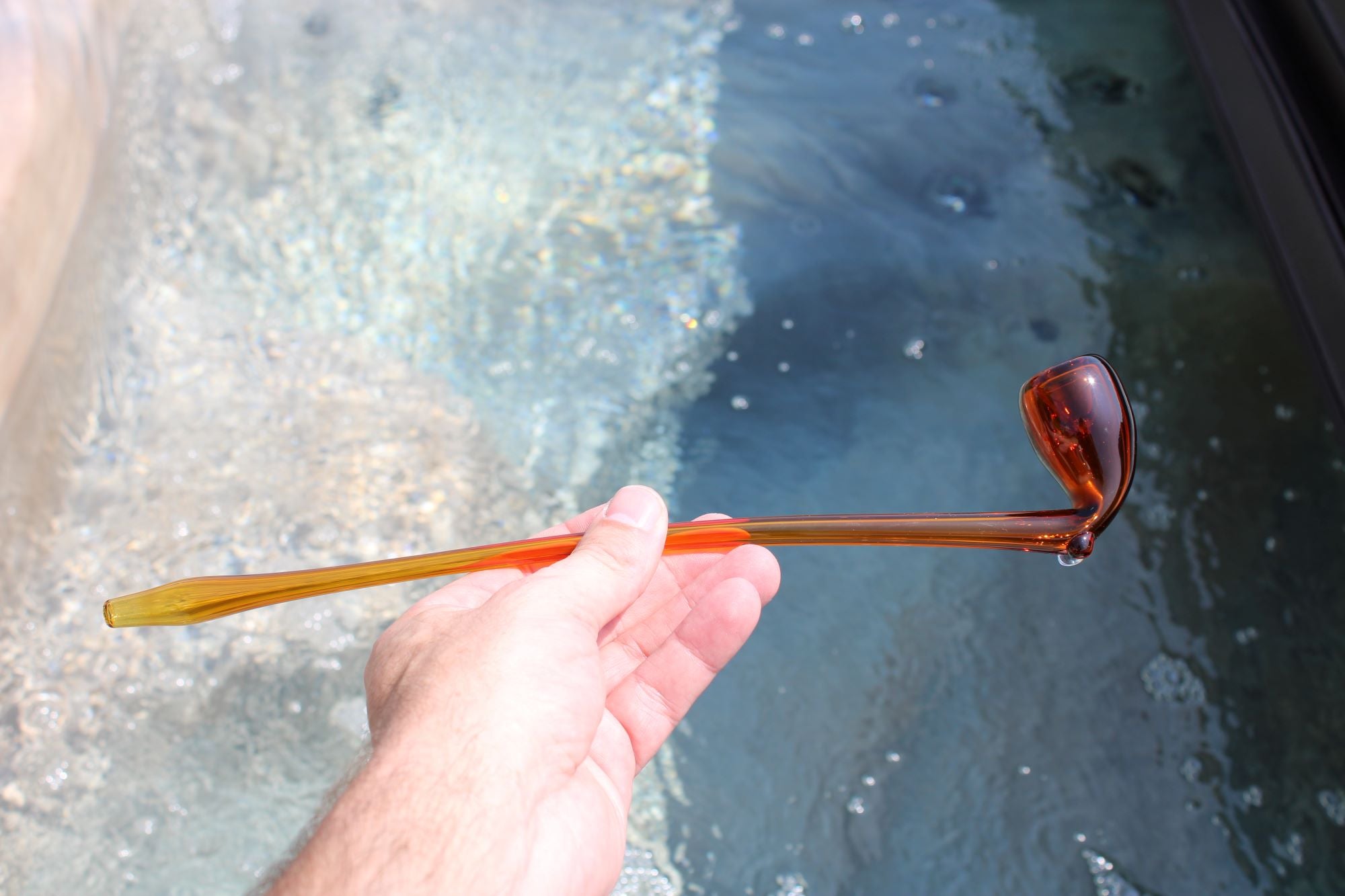 sherlock pipe gandalf pipe glass pipe 12 inch pipe amber 