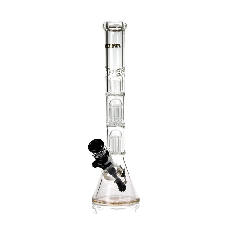 Bong - Double Mushroom Perc Recycler 13"