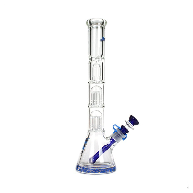 Bong - Double Mushroom Perc Recycler 13"