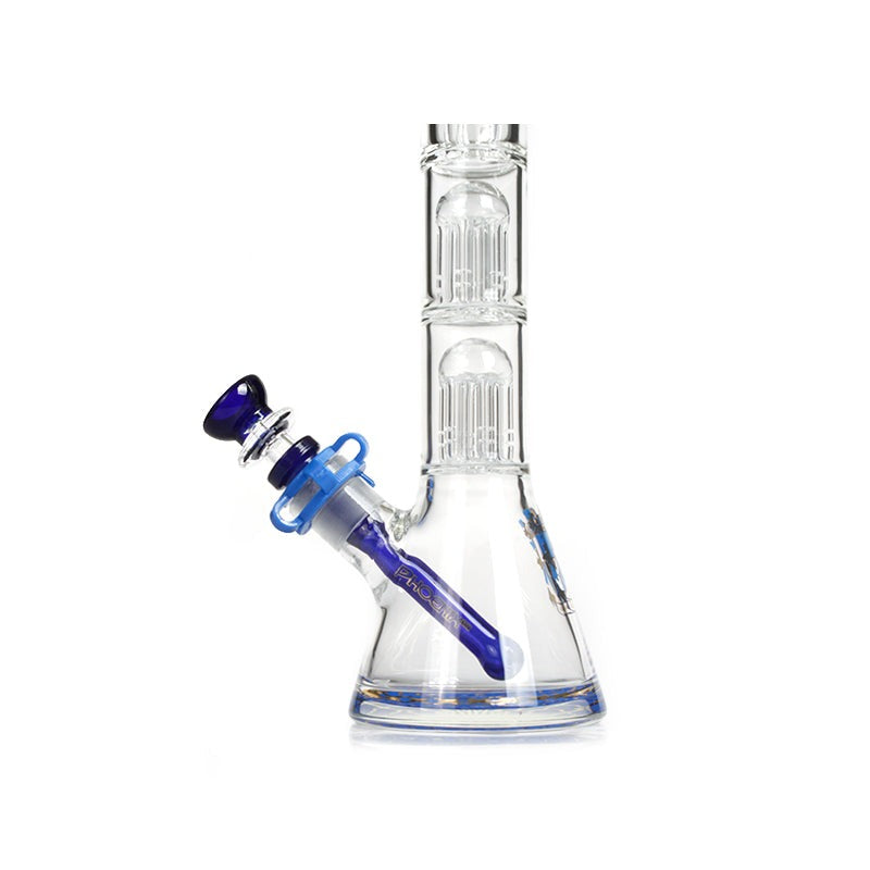 Bong - Double Mushroom Perc Recycler 13"