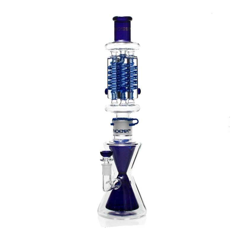 Freezable Bong 18" Triple Coil Glycerin Bong Phoenix Star Freeze Bong