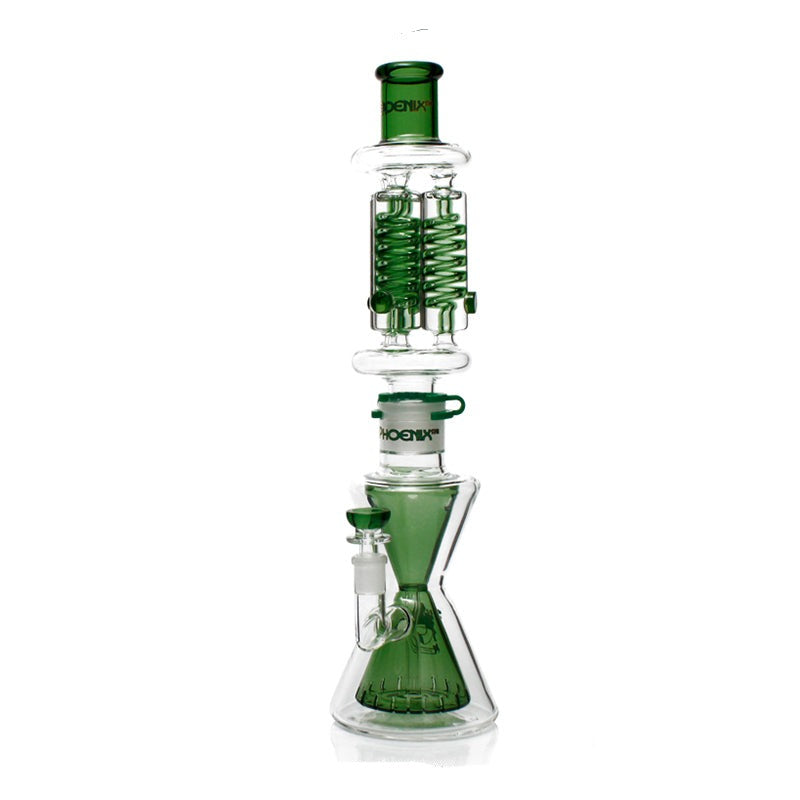 Freezable Bong 18" Triple Coil Glycerin Bong Phoenix Star Freeze Bong