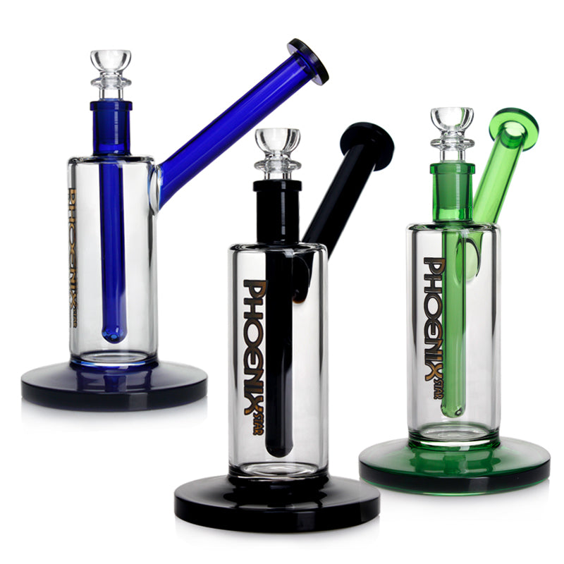 Mini Bong Dab Rig Sidecar Showerhead Perc 8"