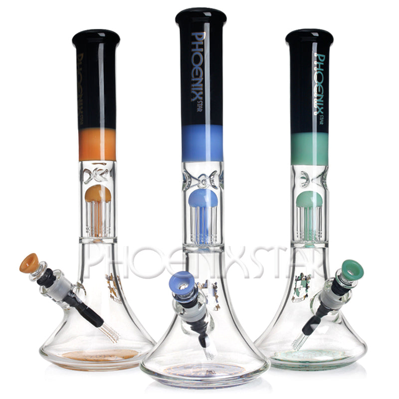 Phoenix Star Bong Mushroom Perc 16" Beaker Bong