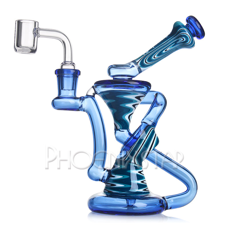 Recycler Bong Dab Rig American Glass 7"
