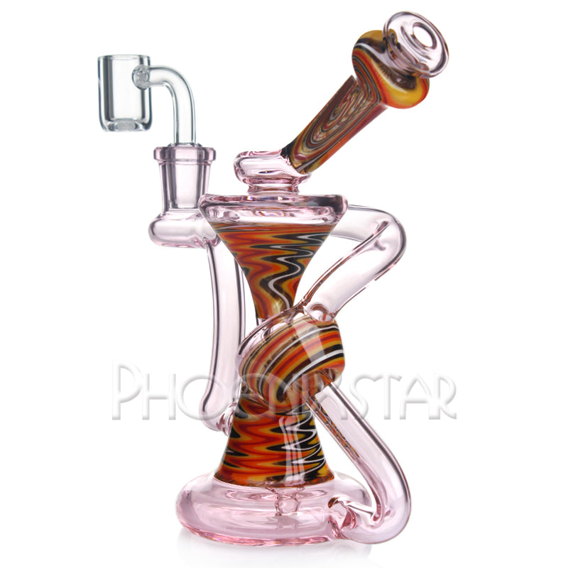 Recycler Bong Dab Rig American Glass 7"