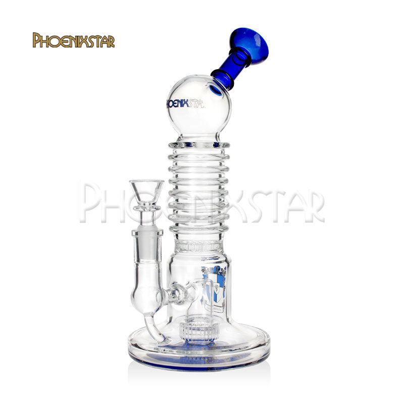 Recycler Bong Matrix & Honeycomb Perc Phoenix Star 11"