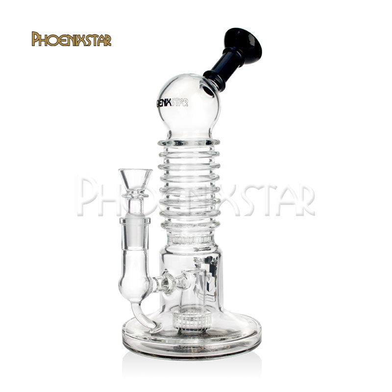 Recycler Bong Matrix & Honeycomb Perc Phoenix Star 11"