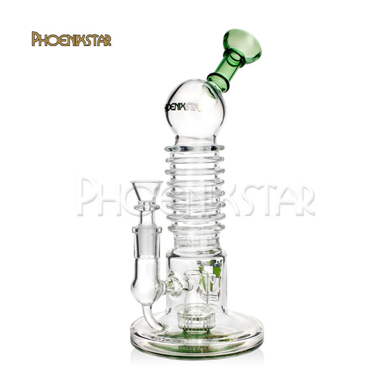Recycler Bong Matrix & Honeycomb Perc Phoenix Star 11"