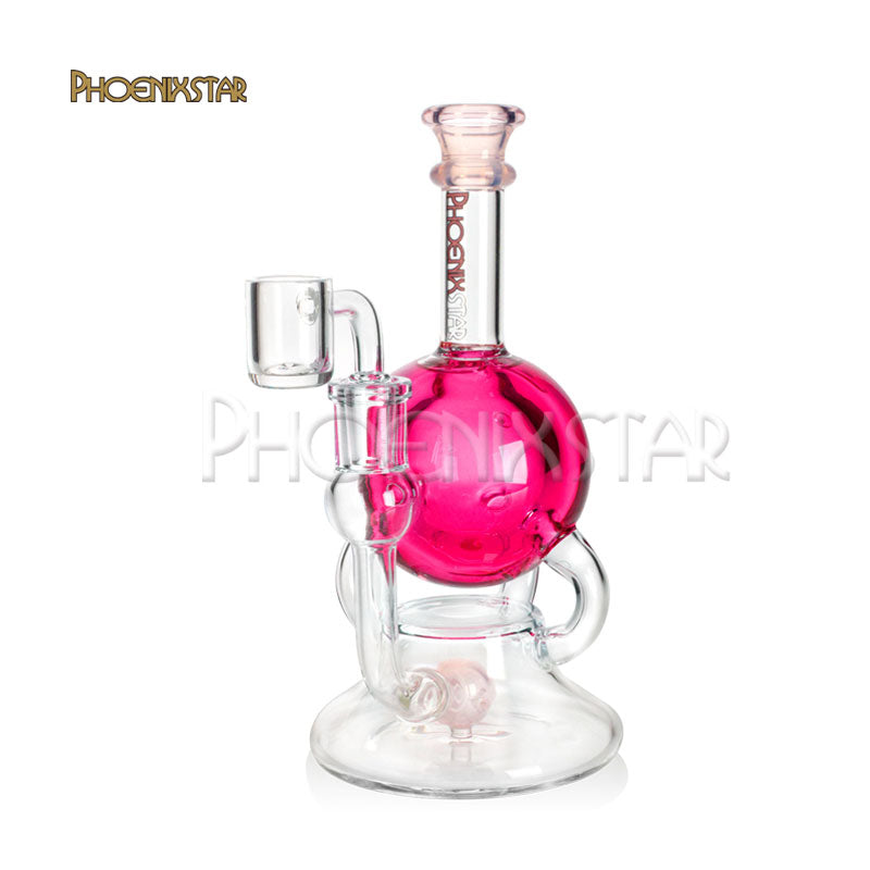 Freezable Bong  - Dab Rig Recycler 8" Phoenix Star