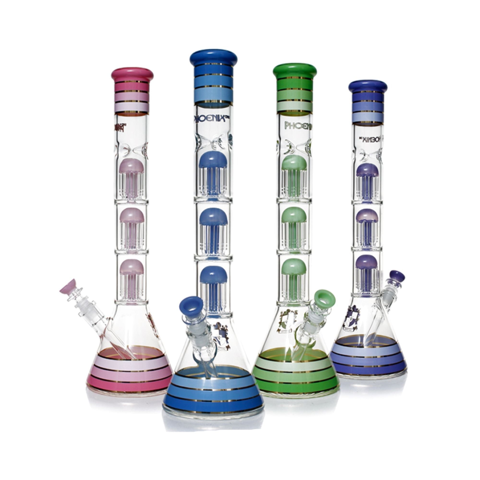 bong triple mushroom perc 18 inch phoenix star 