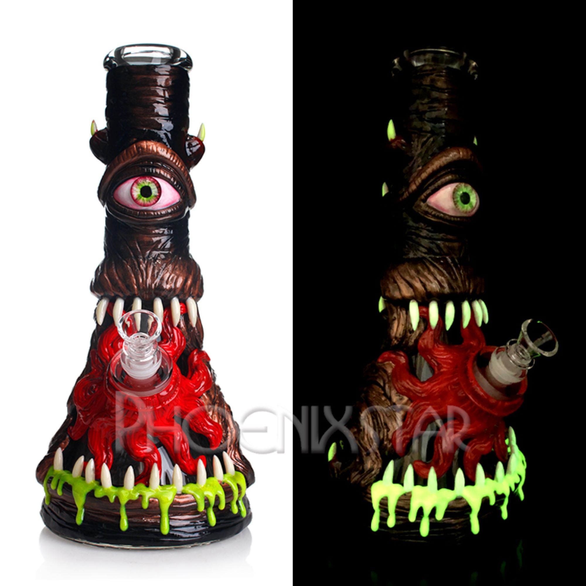 Monster Bong 13" 3d GLOW Phoenix Star Bong