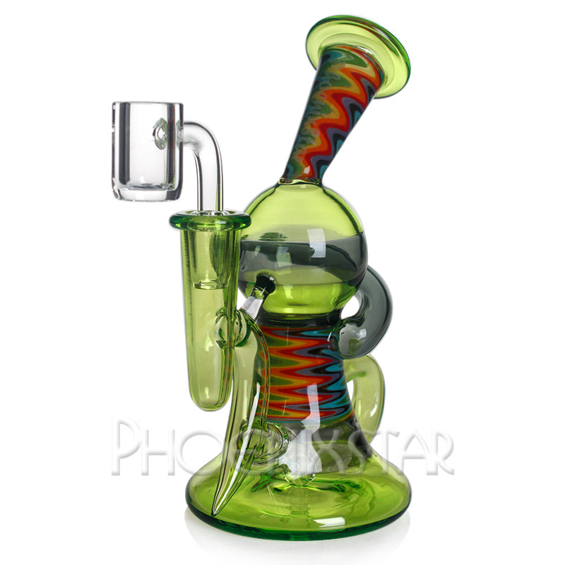 Recycler Bong Dab Rig American Glass 7" Phoenix Star Brand Bong
