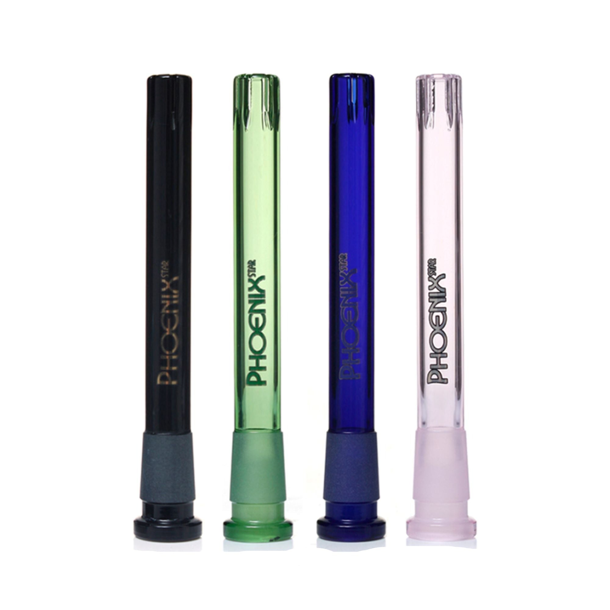 downstem for bong phoenix star pink blue green blue downstem 5 inch phoenix star perc
