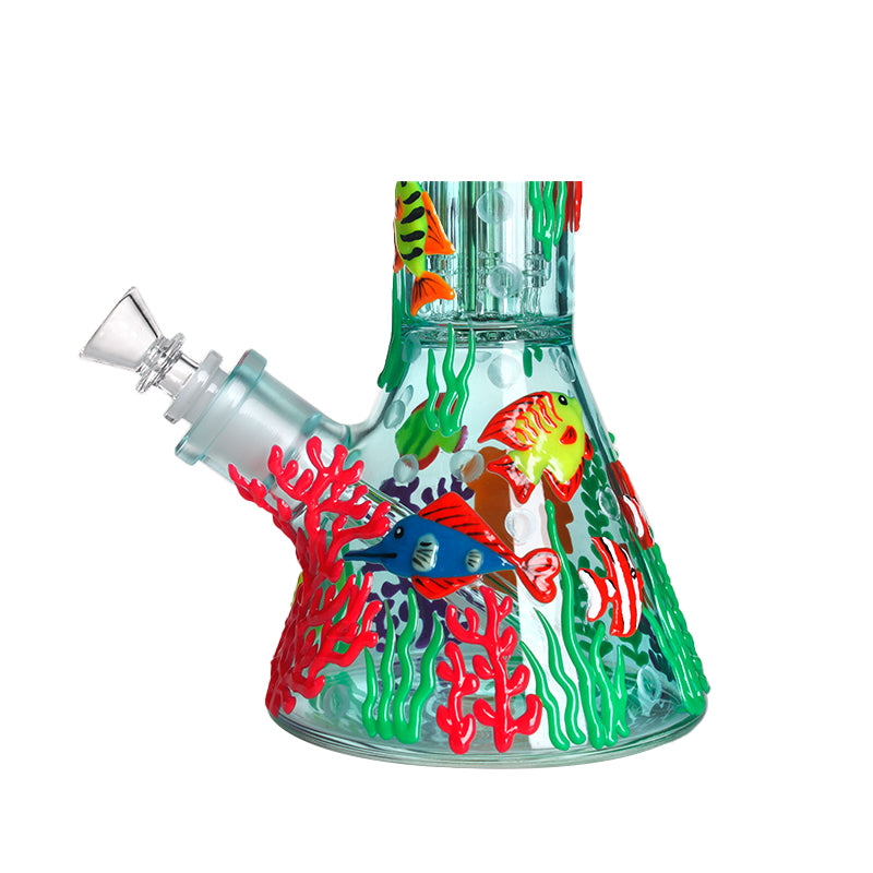 Bong - Under Sea Fish GLOW IN DARK 13"
