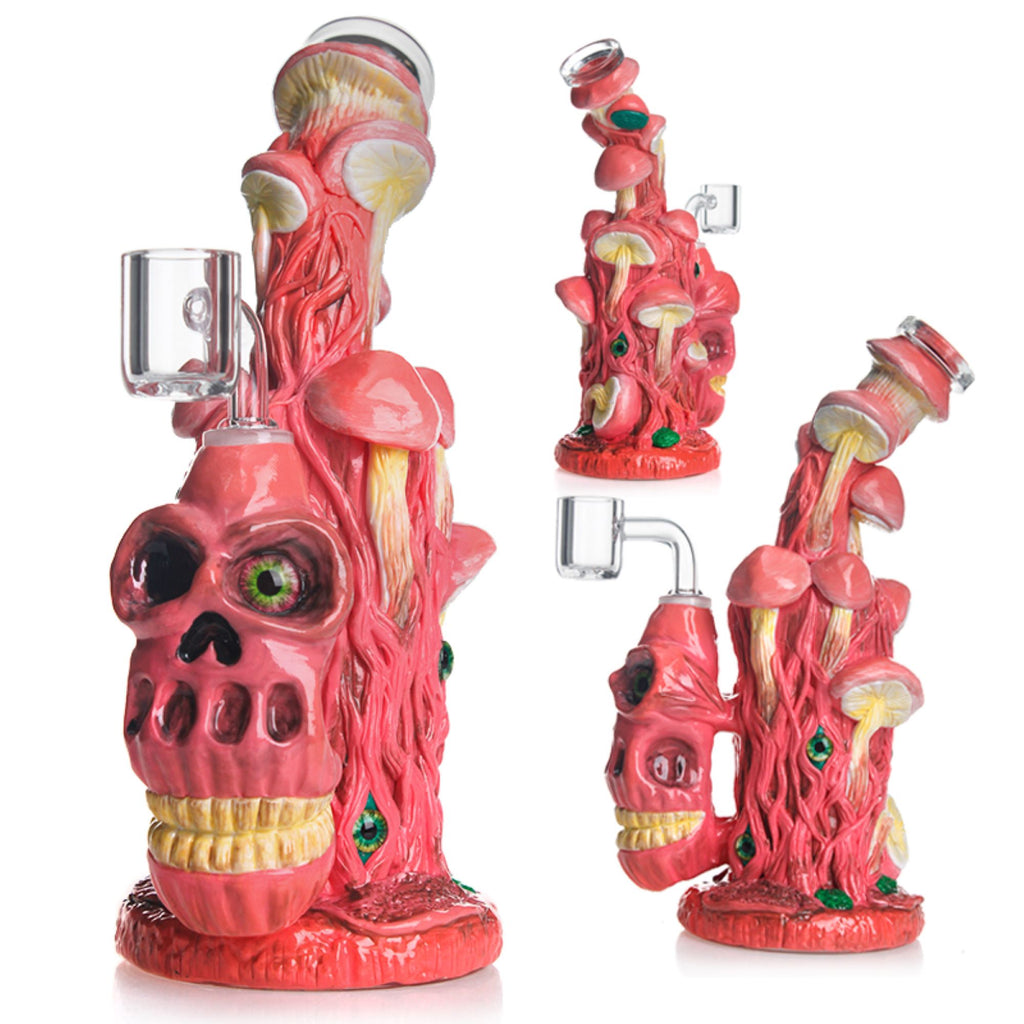 monster bong dab rig 14mm quartz banger 3d mushroom bong monster skull bong