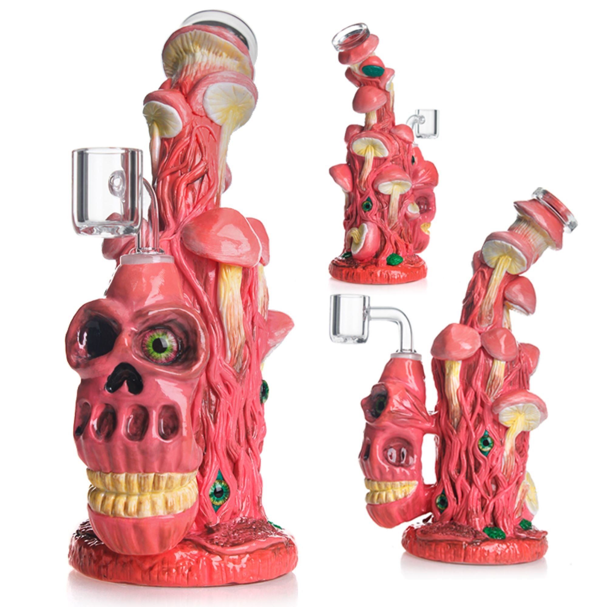 monster bong dab rig 14mm quartz banger 3d mushroom bong monster skull bong