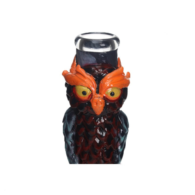 Bong Owl Glass Skull Water Pipe 7mm Thick 12.5"