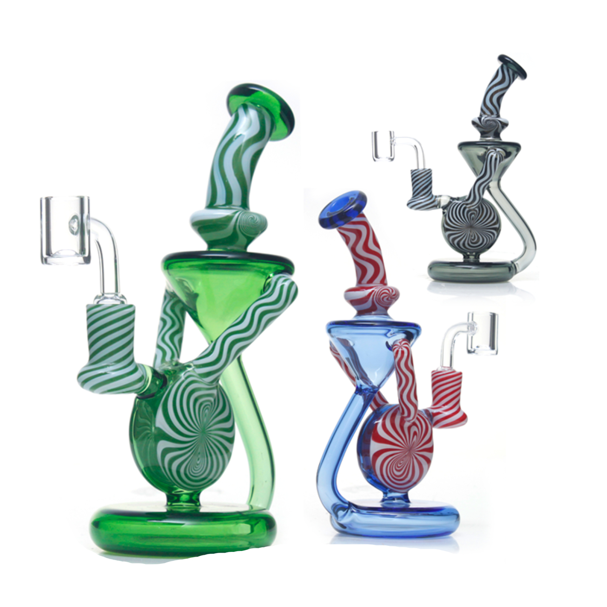 recycler bong dab rig american north star glass 9 inch recycler rig