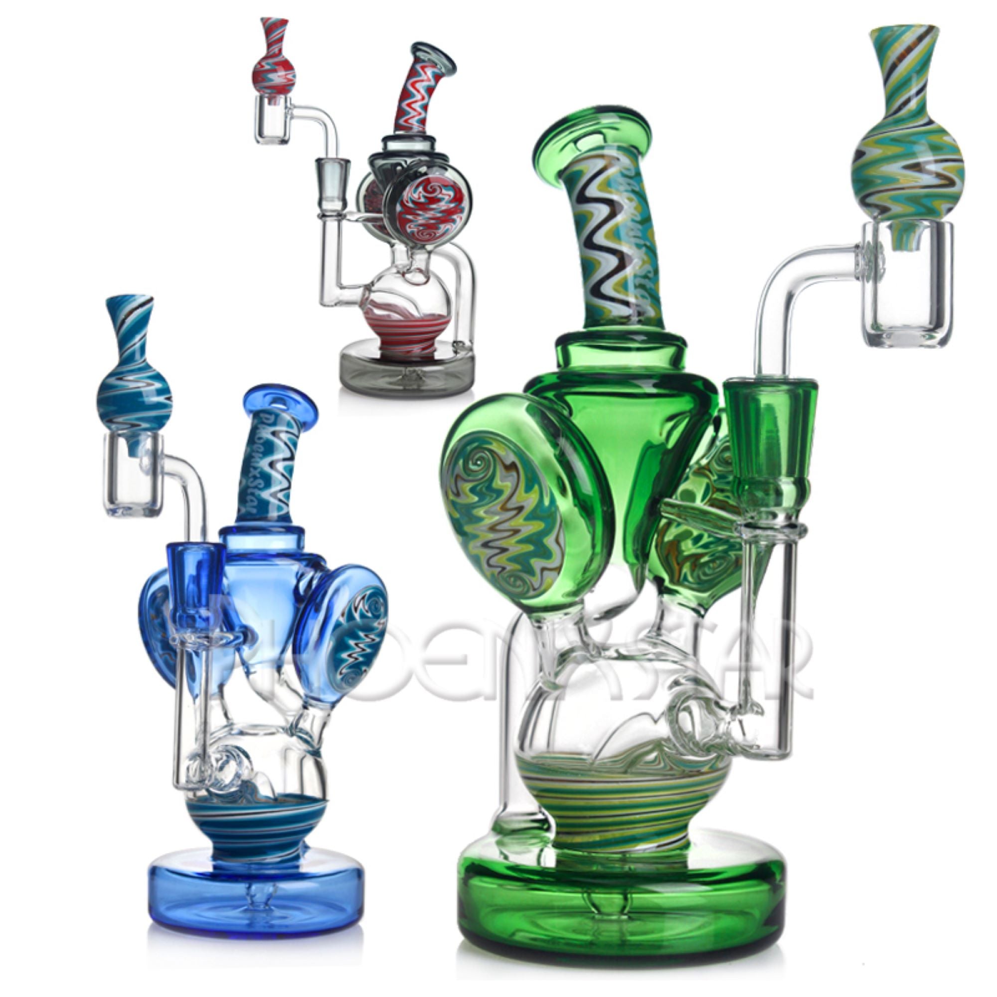 recycler bong dab rig phoenix star american glass rod north star glass rod quartz banger recycer bong dab rig
