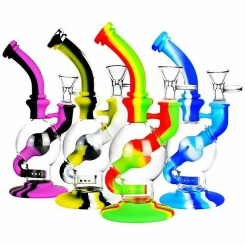 Silicone Bong Recycler Bong 9"