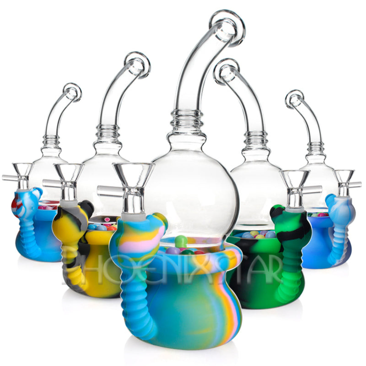 silicone bong glass bong silicone and glass bong bubbler gum machine bong