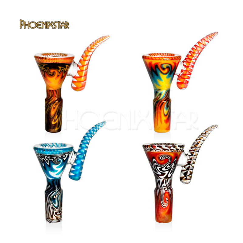 slide bowl for bong 14mm phoenix star wig wag american glass