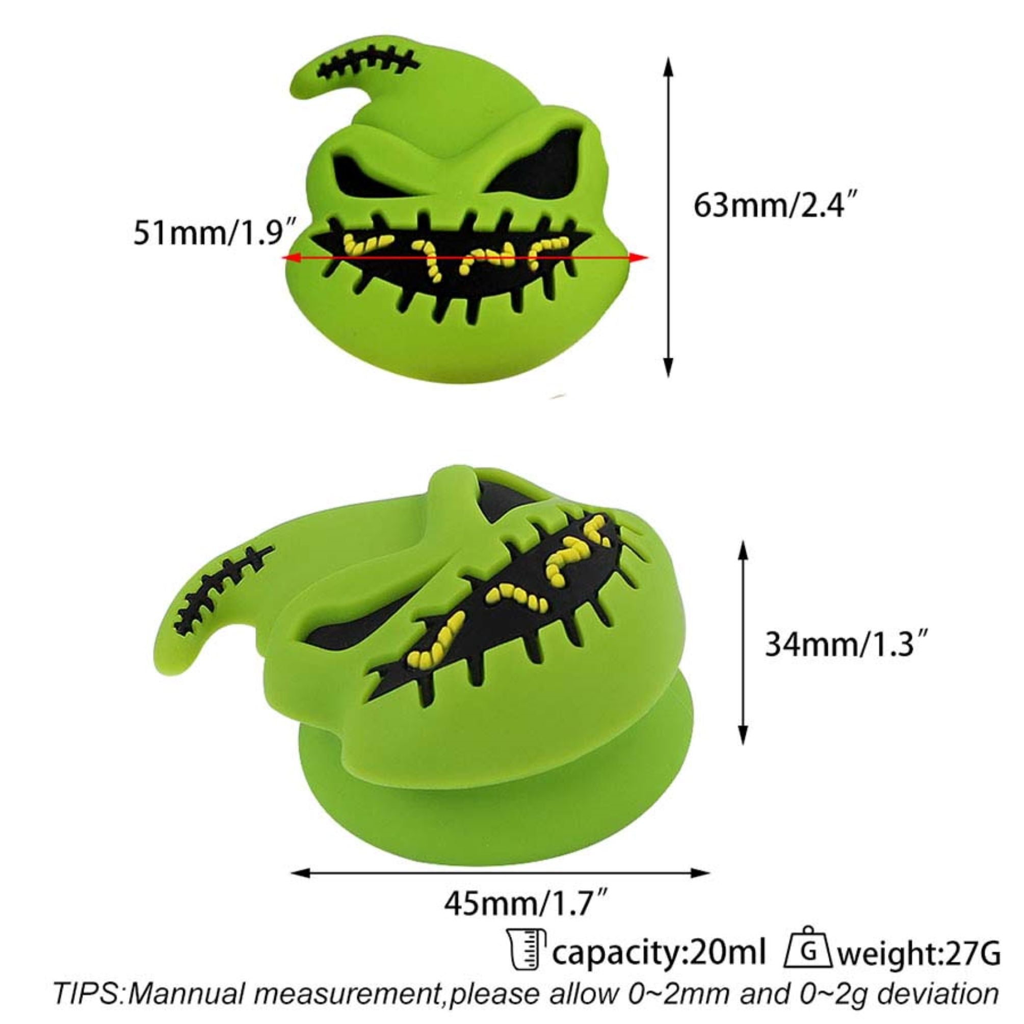 Nightmare Before Christmas Silicone Container Skellington Oogie Boogie
