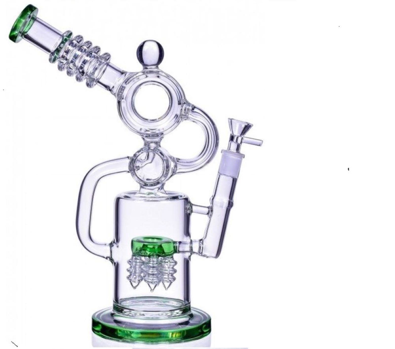 recycler bong donut bong 13" bong dab rig sprinkler perc bong sidecar bong recycler bong