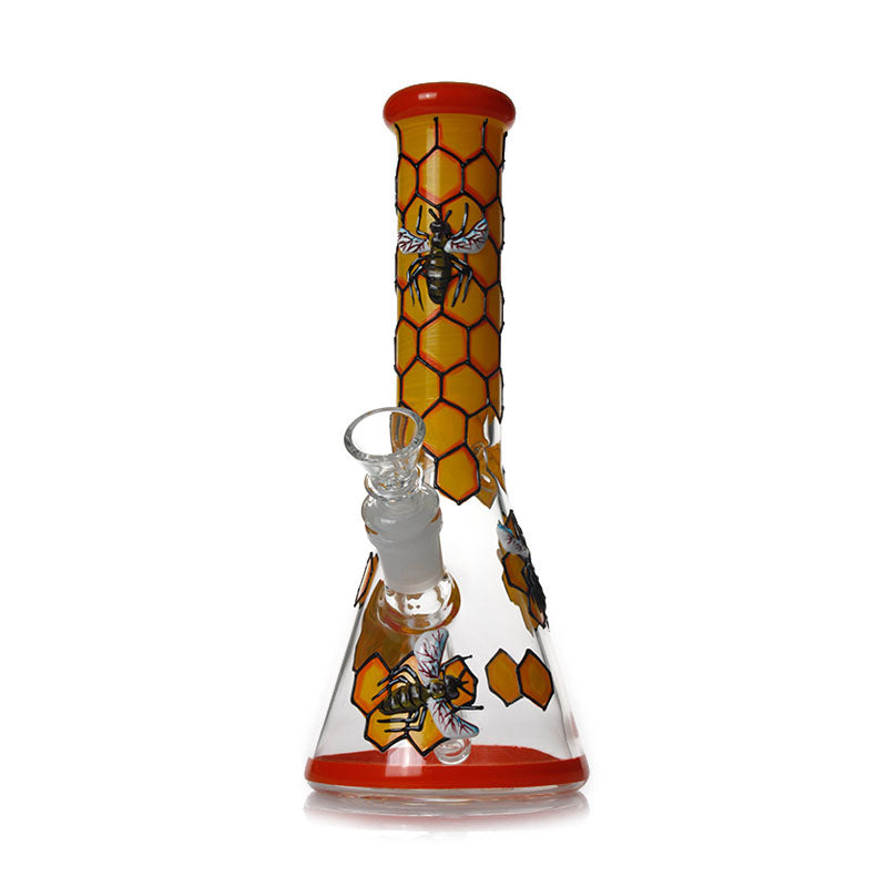 honeybee bong honey bee beaker bong ice catcher 10 inch 