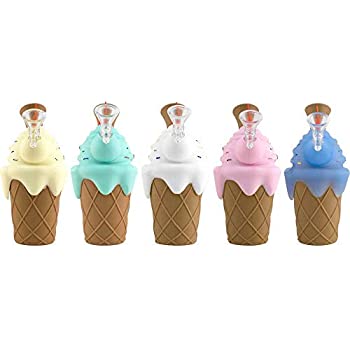 Silicone Bong Ice Cream Water Pipe 7"
