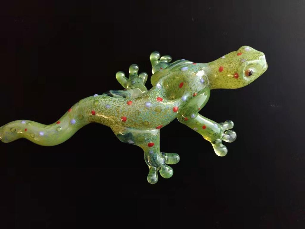lizard pipe glass lizard glass pipe bowl spoon pipe