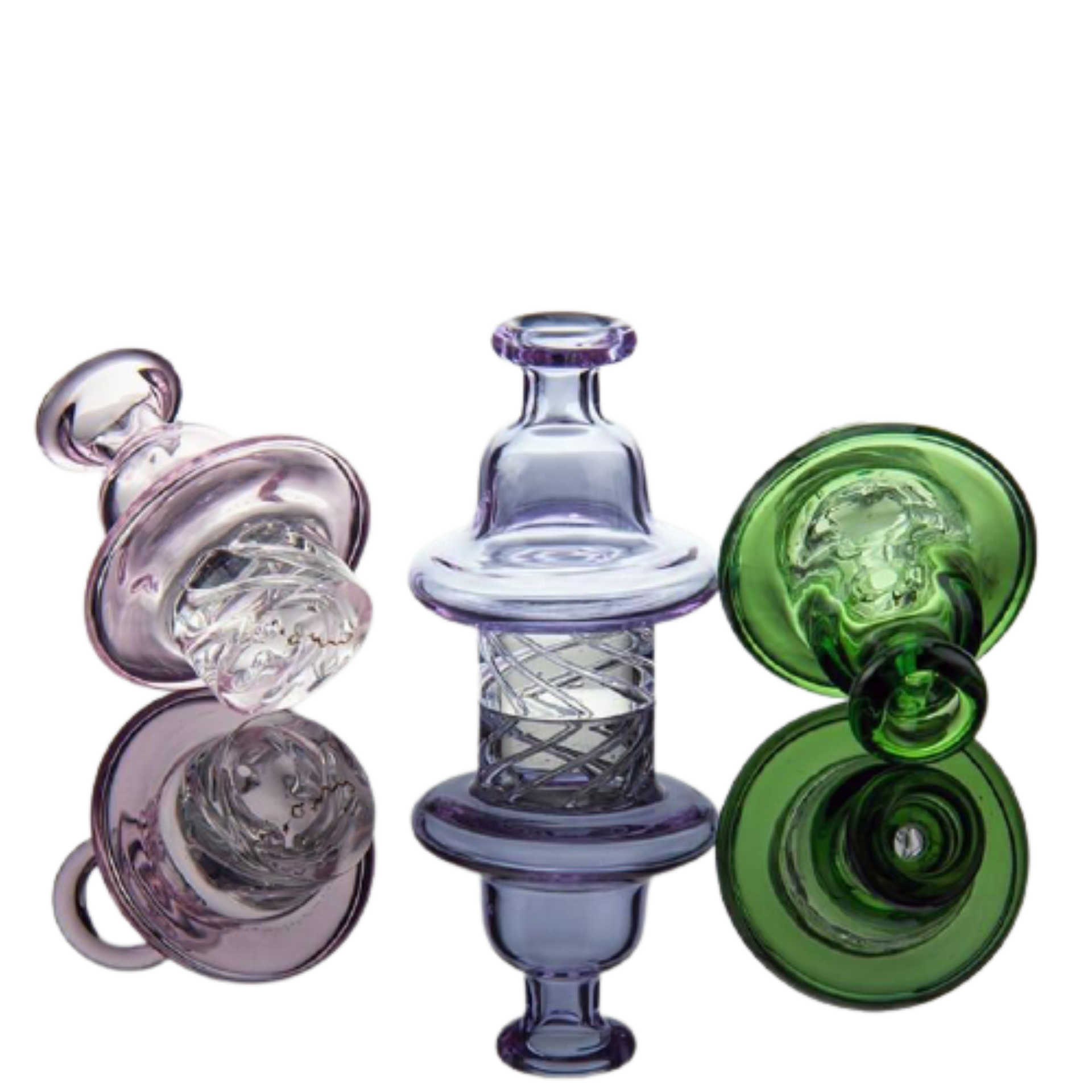 Carb Cap UFO Style Vortex Cyclone Air Groves + 2 Glow Terp Pearls