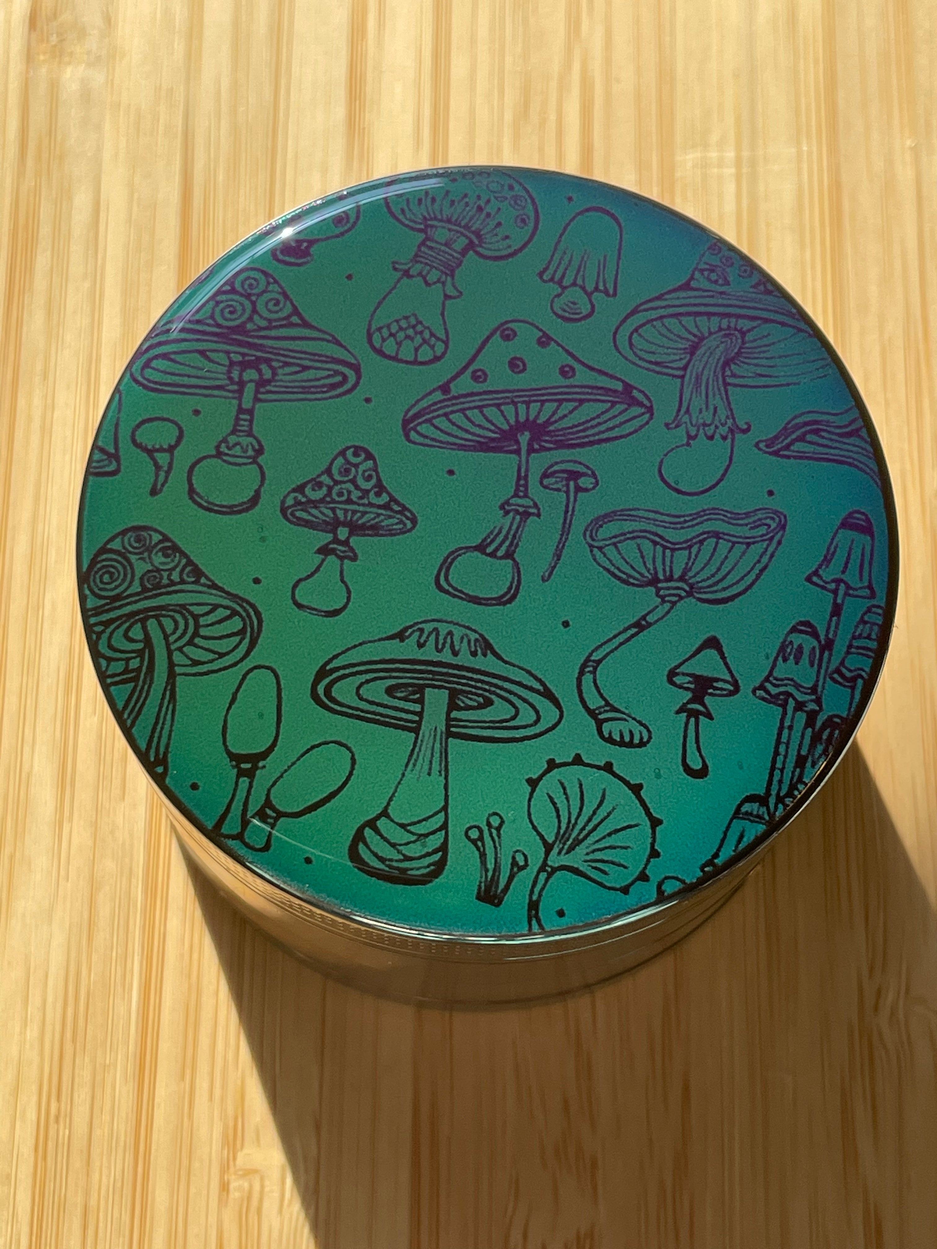 Weed Grinder Floating Mushrooms