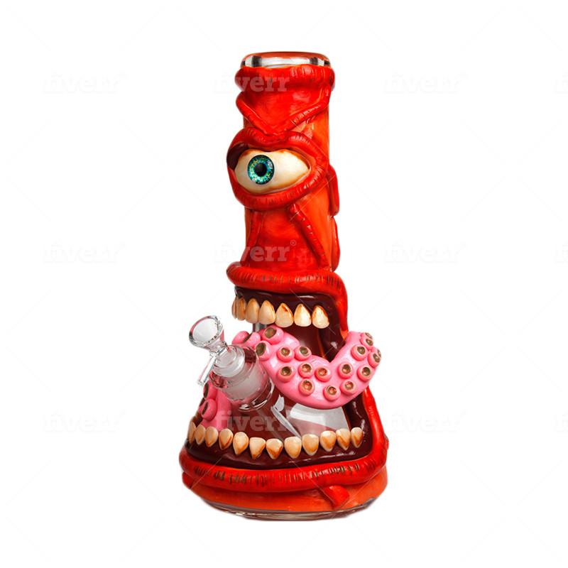 13" Monster Bong 3D unique water pipe bong
