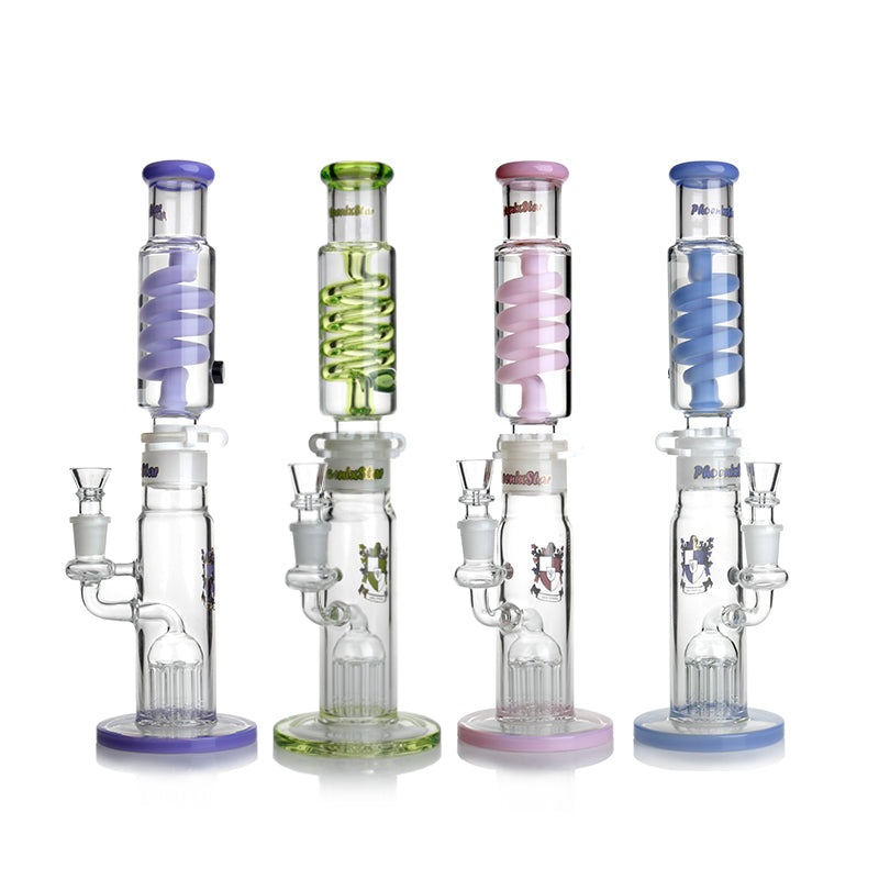 freezable bong glycerin bong 15" freeze bong mushroom perc