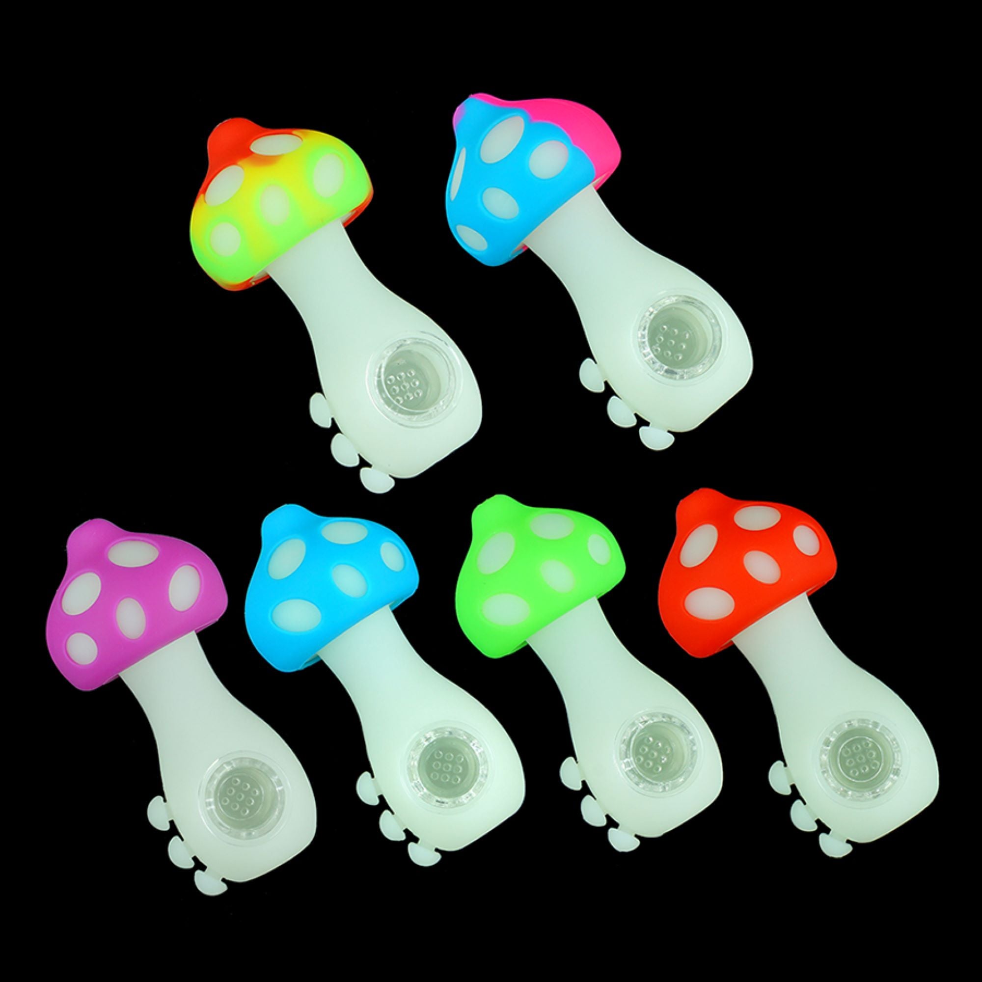 Mushroom Pipe Glow In Dark Spoon Pipe